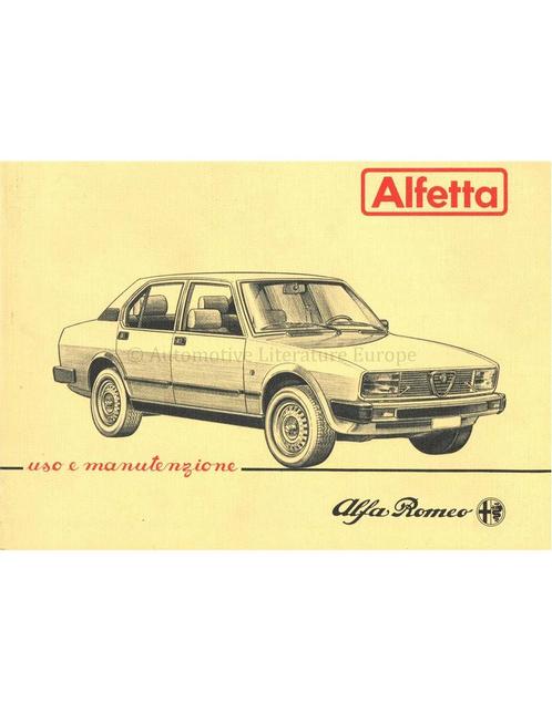1981 ALFA ROMEO ALFETTA INSTRUCTIEBOEKJE ITALIAANS, Auto diversen, Handleidingen en Instructieboekjes, Ophalen of Verzenden