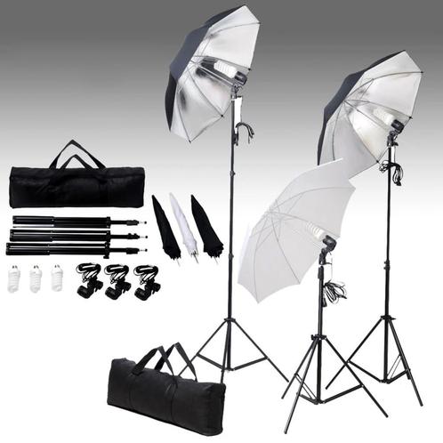 vidaXL Fotostudioset met verlichtingsset en achtergrond, Audio, Tv en Foto, Fotografie | Fotostudio en Toebehoren, Nieuw, Verzenden