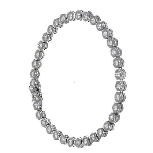 Armband - 18 karaat Witgoud - 1.80ct. tw. Diamant, Handtassen en Accessoires, Armbanden