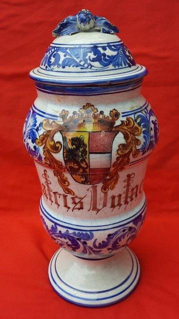 Apothekerspot / Albarello - Faience Albarello Frankrijk 19e