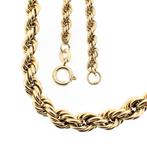 Gouden gedraaide schakel ketting | 45 cm (schakelketting), Handtassen en Accessoires, Kettingen, Ophalen of Verzenden, Gebruikt
