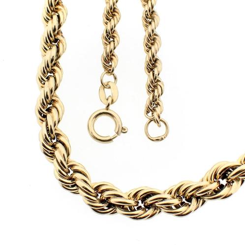 Gouden gedraaide schakel ketting | 45 cm (schakelketting), Handtassen en Accessoires, Kettingen, Overige kleuren, Gebruikt, Goud