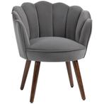 Stoel - Ergonomisch Zitcomfort - Stijlvolle Velvet - Grijs, Huis en Inrichting, Stoelen, Nieuw, Ophalen of Verzenden, Modern, Stof