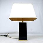 Exceptionally rare black onyx marble desk lamp Approx. 1960