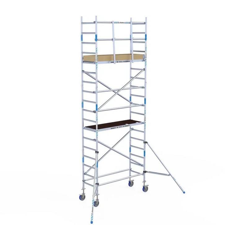 ALX rolsteiger 75 x 6,2m WH met voorloopleuning, Doe-het-zelf en Bouw, Steigers, Rolsteiger of Kamersteiger, Nieuw, 5 meter of hoger