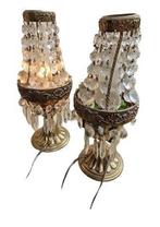 Lampe (2) - Bronze doré, Antiek en Kunst