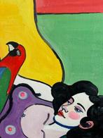 Paquito - Dame aux perroquets, Antiek en Kunst, Kunst | Schilderijen | Modern
