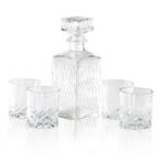 Luxe whiskey glazen set met karaf - 4 glazen - karaf 900 ml, Verzenden