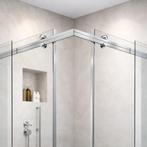 Verona schuifdeurrail voor douche - Hoek - Chroom, Doe-het-zelf en Bouw, Verzenden, Nieuw