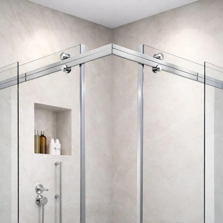 Verona schuifdeurrail voor douche - Hoek - Chroom, Bricolage & Construction, Vitres, Châssis & Fenêtres, Envoi