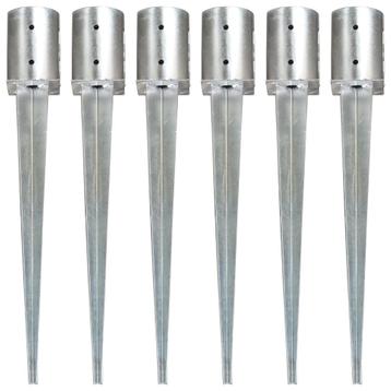 vidaXL Grondpinnen 6 st 10x76 cm gegalvaniseerd staal beschikbaar voor biedingen