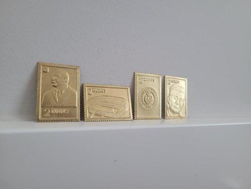 4 Gouden zegels van de 24k eeuwfeest van F.C. Barcelona:, Verzamelen, Overige Verzamelen