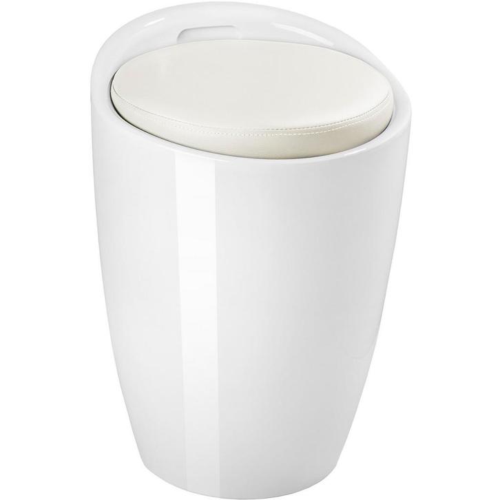 tectake Badkamer kruk met opbergruimte - wit, Doe-het-zelf en Bouw, Sanitair, Verzenden