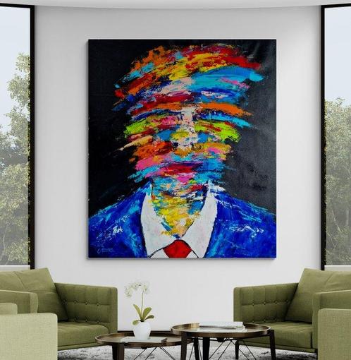 Jovan Srijemac (1962) - Face vs 2G force - XXL, Antiek en Kunst, Kunst | Schilderijen | Modern