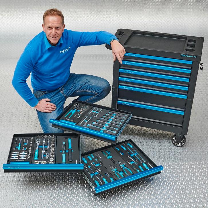 Datona Gevulde gereedschapswagen Basic Plus 6 lades 3 lades, Doe-het-zelf en Bouw, Gereedschapskisten, Ophalen of Verzenden