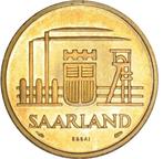 Saarland (Franse bezetting 1945-1956). 20 Franken 1954 ESSAI, Postzegels en Munten