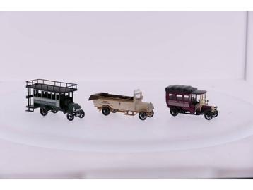 Schaal H0 Märklin 1885 set van drie oude autobussen #3537, Ophalen of Verzenden