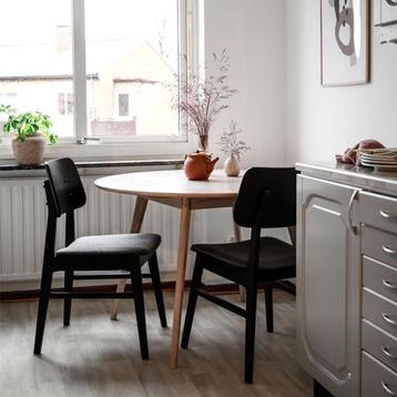 Naturel houten eettafel | Ronde eetkamertafel | ø115 cm, Huis en Inrichting, Tafels | Eettafels, Verzenden, Rond, Nieuw, Scandinavisch