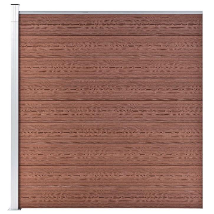 vidaXL Schutting 175x186 cm HKC bruin, Tuin en Terras, Tuinhekken en Hekwerk, Nieuw, Verzenden