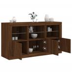vidaXL Dressoir met LED-verlichting 123x37x67 cm bruin, Huis en Inrichting, Kasten | Dressoirs, Verzenden, Nieuw