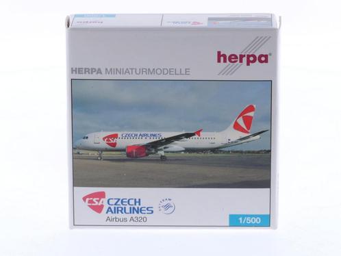 Schaal 1:500 Herpa 509565 CSA Czech Airlines Airbus A320..., Hobby en Vrije tijd, Modelbouw | Vliegtuigen en Helikopters, Zo goed als nieuw