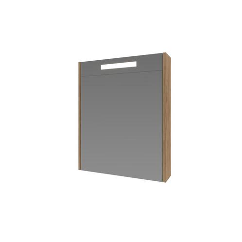 Spiegelkast Proline Premium Met Houten Deur Geïntrigeerd LED, Doe-het-zelf en Bouw, Sanitair, Bad, Nieuw, Ophalen of Verzenden