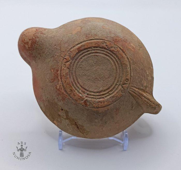 Romain antique Terre cuite lampe à huile - 12 cm, Antiquités & Art, Antiquités | Autres Antiquités