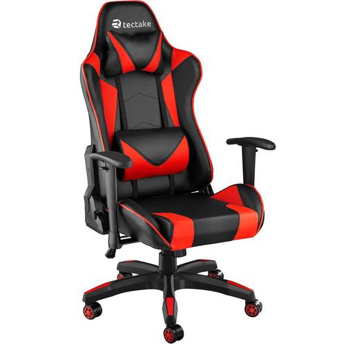 tectake Premium racing bureaustoel Twink - zwart / rood, Huis en Inrichting, Bureaus, Verzenden
