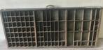 Rek - letterbak in hout - printers letter tray, Antiek en Kunst