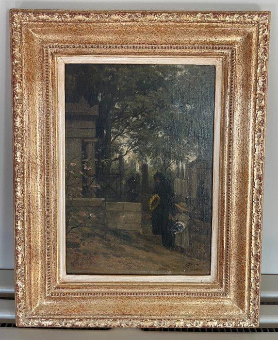 Philip Lodewijk Jacob Frederik Sadée - Cimitiere du Pere, Antiek en Kunst, Kunst | Schilderijen | Klassiek