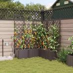 vidaXL Tuin Plantpot 5 pcs Bruin Kunststof, Verzenden, Nieuw