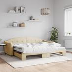 vidaXL Slaapbank met onderschuifbed en matrassen 90x200 cm, Verzenden, Nieuw