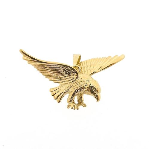 Gouden hanger van een adelaar (ketting hanger), Handtassen en Accessoires, Bedels, Gebruikt, Overige merken, Goud, Ophalen of Verzenden