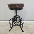 Tabouret - réglable en hauteur - Cuir, Métal