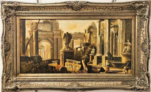 Italiaanse school (XIX) - Capriccio architettonico, Antiek en Kunst, Kunst | Schilderijen | Klassiek