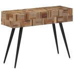 vidaXL Wandtafel 110x34x80 cm massief gerecycled teakhout, Huis en Inrichting, Verzenden, Nieuw