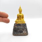 Vroege Ayutthaya Koninkrijk Goud en Zilver Zittende Boeddha