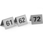 Tafelnummers | RVS | 61 t/m 72 | 12 Stuks | 50x35x40(h)mm, Verzenden, Nieuw in verpakking