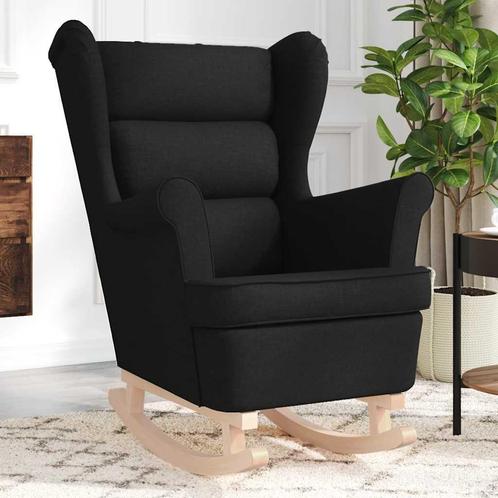 vidaXL Schommelstoel 74x90x102 cm stof zwart, Huis en Inrichting, Fauteuils, Nieuw, Verzenden