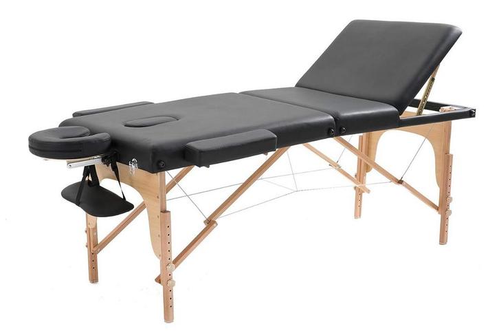 Massagetafel - inklapbaar - 3 secties - 185x70cm - hout -..., Sport en Fitness, Massageproducten, Nieuw, Ophalen of Verzenden