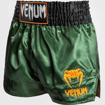 Venum Classic Muay Thai Shorts Groen Zwart Goud