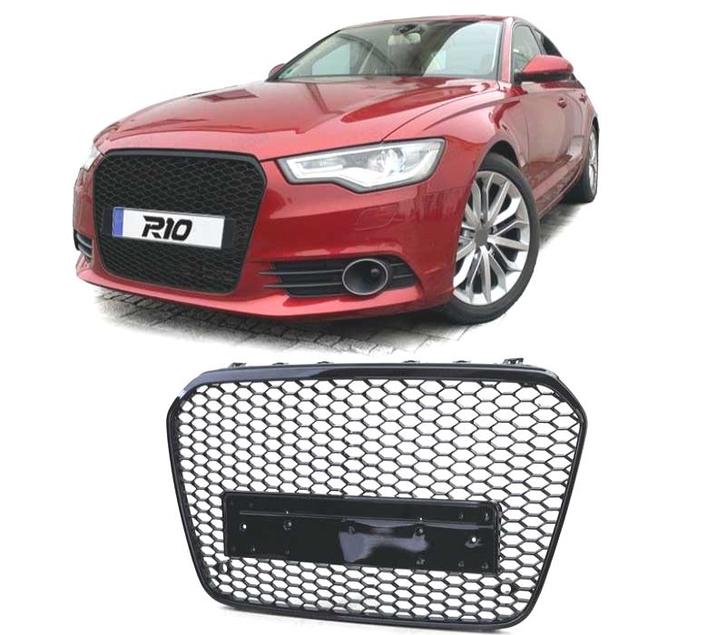 CALANDRE AUDI A6 C7 4G 10-14 PDC LOOK RS NOIR BRILLANT, Auto-onderdelen, Carrosserie, Verzenden