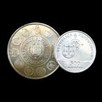 Portugal. 2 Silver Coins: 1x 1000 Escudos (Cavalo Lusitano)