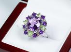 Zonder Minimumprijs - Ring - 925 zilver - 5,50 ct amethist -
