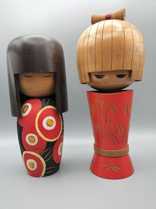Creatieve Japanse kokeshi-poppen - Hout - Japan - Shwa, Antiek en Kunst, Curiosa en Brocante