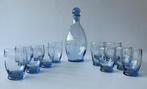 Drinkservies - Art Deco blauwe likeurset. België, begin