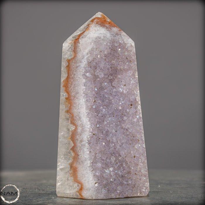 Natuurlijk Amethist-obelisk met Agaat uit Brazilië –, Antiek en Kunst, Curiosa en Brocante