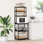 vidaXL Keukenplank Zwart Eiken 60 x 40 x 168 cm Bewerkt hout, Verzenden, Nieuw