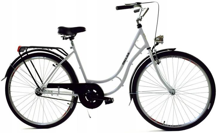 Damesfiets - 28 inch fiets - retro - wit zwart, Fietsen en Brommers, Fietsen | Dames | Damesfietsen, Nieuw, Ophalen of Verzenden