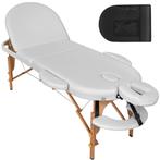 3 zones massagetafel Sawsan ovaal met 5cm matras en houten f, Sports & Fitness, Produits de massage, Verzenden
